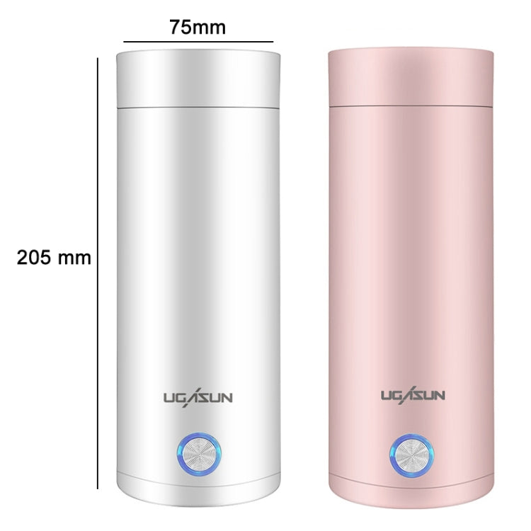 UGASUN Mini bicchiere d'acqua riscaldato elettrico portatile da viaggio, UK Plug (White), EU Plug (Withe), US Plug (White), UK Plug (Pink), EU Plug (Pink), US Plug (Pink)