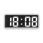 Sveglia da comodino a LED Batteria plug-in Orologio a doppio scopo, 6628 White, 6628 Blue, 6628 Orange
