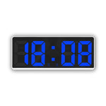 Sveglia da comodino a LED Batteria plug-in Orologio a doppio scopo, 6628 White, 6628 Blue, 6628 Orange