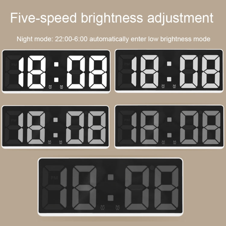 Sveglia da comodino a LED Batteria plug-in Orologio a doppio scopo, 6628 White, 6628 Blue, 6628 Orange