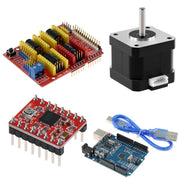 Accessori per stampanti 3D CNC V3 + UNO R3 versione migliorata + driver A4988 + motore passo-passo, Kit