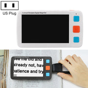 Lettore di lente d'ingrandimento per ipovisione con visione elettronica HD portatile da 5,0 pollici, spina americana, US Plug White, US Plug Black