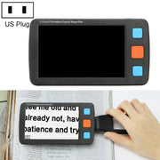 Lettore di lente d'ingrandimento per ipovisione con visione elettronica HD portatile da 5,0 pollici, spina americana, US Plug White, US Plug Black