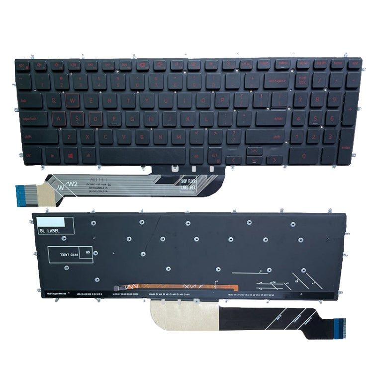 US Version Keyboard for Dell Inspiron 15-7566 5567 7567 5565 5570 7577 P65F, White with Backlight, Blue with Backlight, Red with Backlight