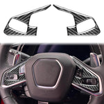 Adesivo per cornice dei pulsanti del volante per Chevrolet Corvette C8, 2 pezzi/set