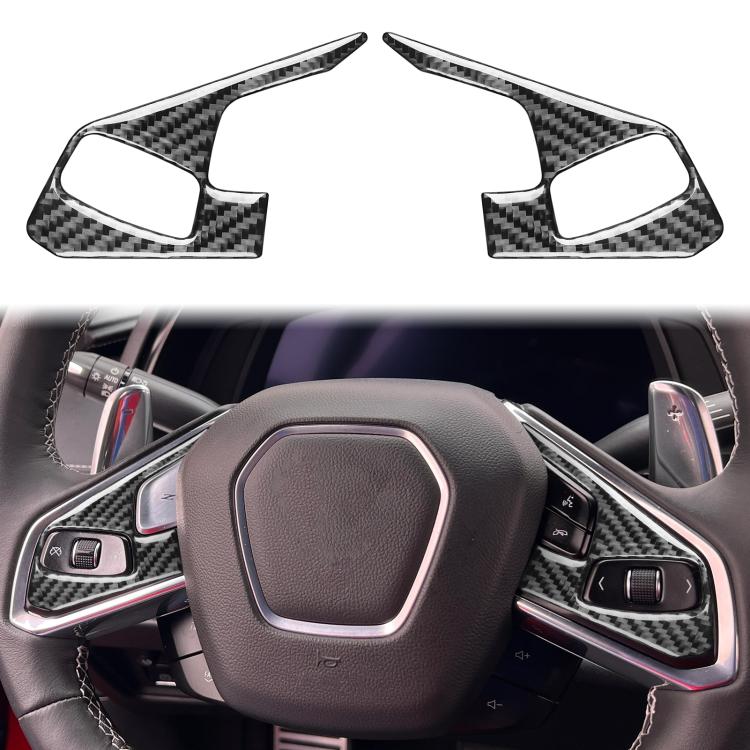 Adesivo per cornice dei pulsanti del volante per Chevrolet Corvette C8, 2 pezzi/set