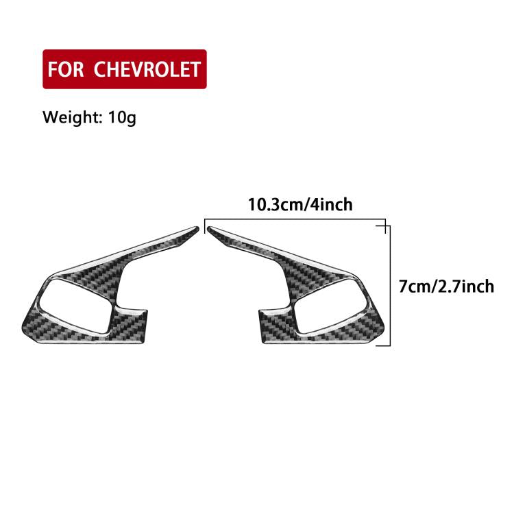 Adesivo per cornice dei pulsanti del volante per Chevrolet Corvette C8, 2 pezzi/set