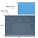 BAKU BA-695 2 in 1 TPR + Silicone Heat Resistant Insulation Mat for Phone Computer Repair, BAKU BA-695