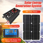 Inverter per generatore solare domestico+regolatore 30A+pannello solare 18W 12V, Black 12V To 220V, Black 12V To 110V, Yellow 12V To 220V, Yellow 12V To 110V