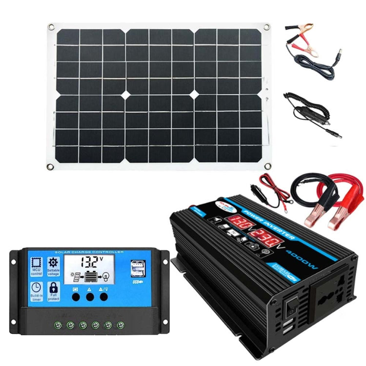 Inverter 300W 12V a 110/220V con controller 30A e pannello 18W