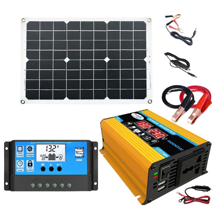 Inverter 300W 12V a 110/220V con controller 30A e pannello 18W