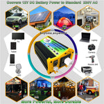 Inverter per generatore solare domestico+regolatore 30A+pannello solare 18W 12V, specifica:, Black 12V To 220V, Black 12V To 110V, Yellow 12V To 220V, Yellow 12V To 110V