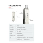 Netac U782C Type-C Dual Interface Computer ad alta velocità USB Flash Drive, 32GB, 64GB, 128GB