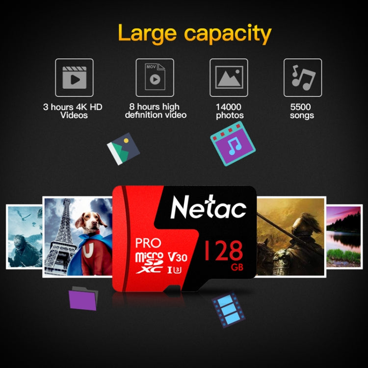 Netac Driving Recorder Videocamera di sorveglianza Scheda di memoria del telefono cellulare, 16GB, 32GB, 64GB, 128GB, 256GB