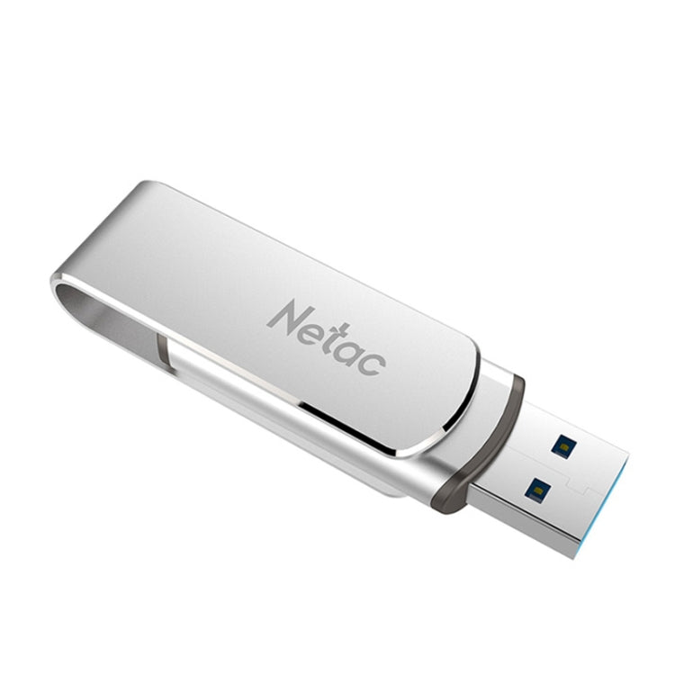 Netac U388 USB 3.0 ad alta velocità con disco rotante per computer da auto in metallo, 16GB, 32GB, 64GB, 128GB