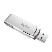 Netac U388 USB 3.0 ad alta velocità con disco rotante per computer da auto in metallo, 16GB, 32GB, 64GB, 128GB
