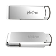 Netac U388 USB 3.0 ad alta velocità con disco rotante per computer da auto in metallo, 16GB, 32GB, 64GB, 128GB