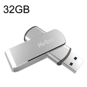 Netac U388 USB 3.0 ad alta velocità con disco rotante per computer da auto in metallo, 16GB, 32GB, 64GB, 128GB