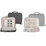 Borsa portaoggetti per cavo dati portatile con cinturino a doppio strato, Double-Layer Black, Double-Layer Grey