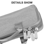 Borsa portaoggetti per cavo dati portatile con cinturino a doppio strato, Double-Layer Black, Double-Layer Grey