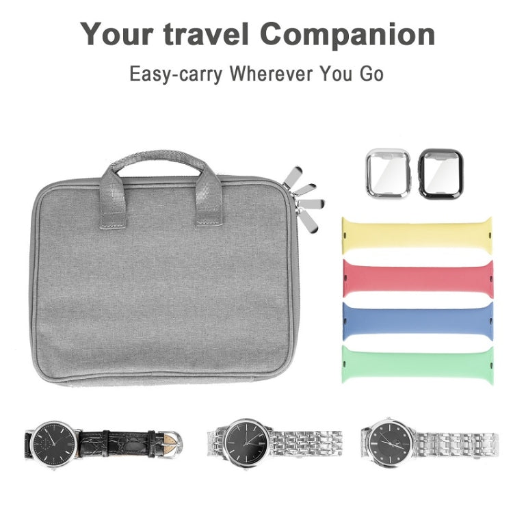 Borsa portaoggetti per cavo dati portatile con cinturino a doppio strato, Double-Layer Black, Double-Layer Grey