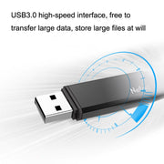 Netac U351 Mini chiavette USB ad alta velocità in metallo, 16GB, 32GB, 64GB, 128GB