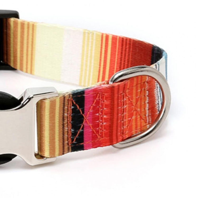 2 pezzi collare con motivo stampato in cotone poliestere stile etnico per animali domestici, dimensioni:, S: 1.5x27-43cm, M: 2.0x32-52cm, L: 2.5x38-61cm