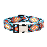 2 pezzi collare con motivo stampato in cotone poliestere stile etnico per animali domestici, dimensioni:, XL: 2.5x43-71cm