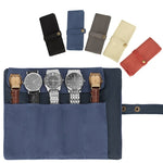 Custodia portatile per orologio e cinturino in tela di nylon, Blue, Black, Grey, Orange, Khaki