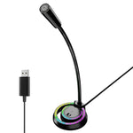Microfono da tavolo USB con illuminazione RGB per PC
