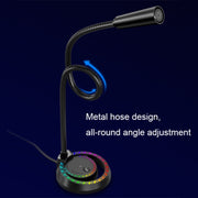Microfono da tavolo USB con illuminazione RGB per PC