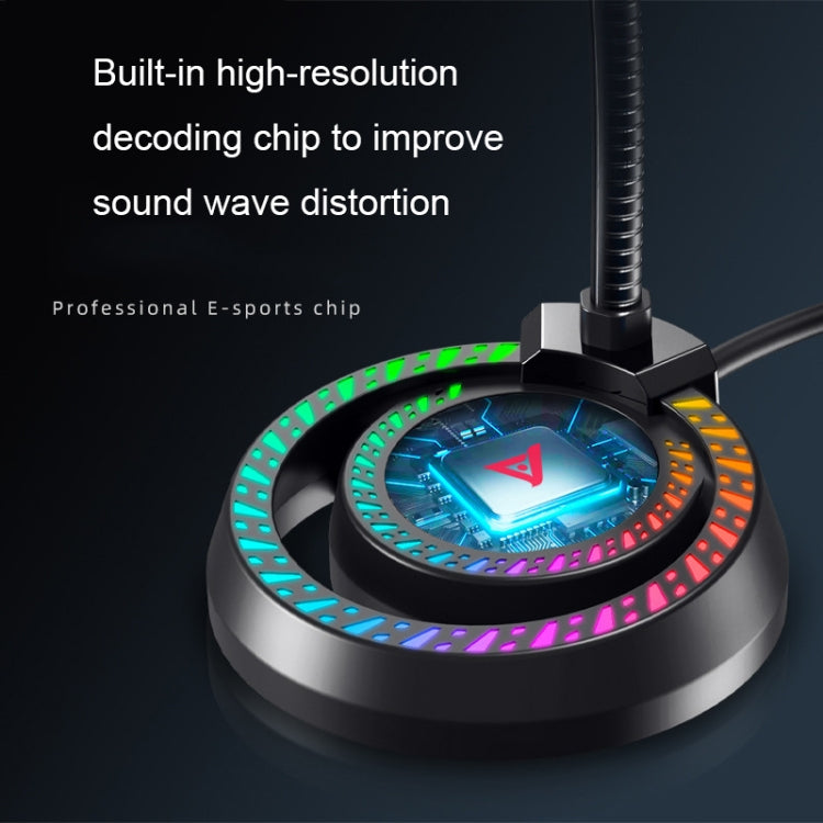 Microfono da tavolo USB con illuminazione RGB per PC