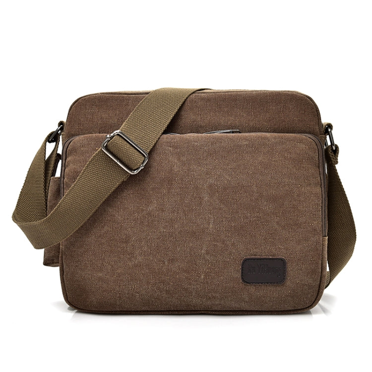Borsa a spalla singola versatile in tela vintage da uomo RuYiHuang, Khaki, Black, Brown