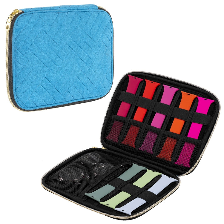 Custodia per accessori per orologi con cinturino in velluto, Blue S, Black S, Pink S, Blue M, Black M, Pink M, Blue L, Black L, Pink L