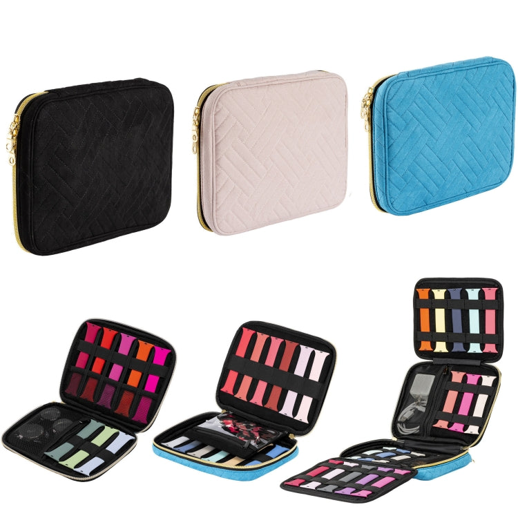 Custodia per accessori per orologi con cinturino in velluto, Blue S, Black S, Pink S, Blue M, Black M, Pink M, Blue L, Black L, Pink L