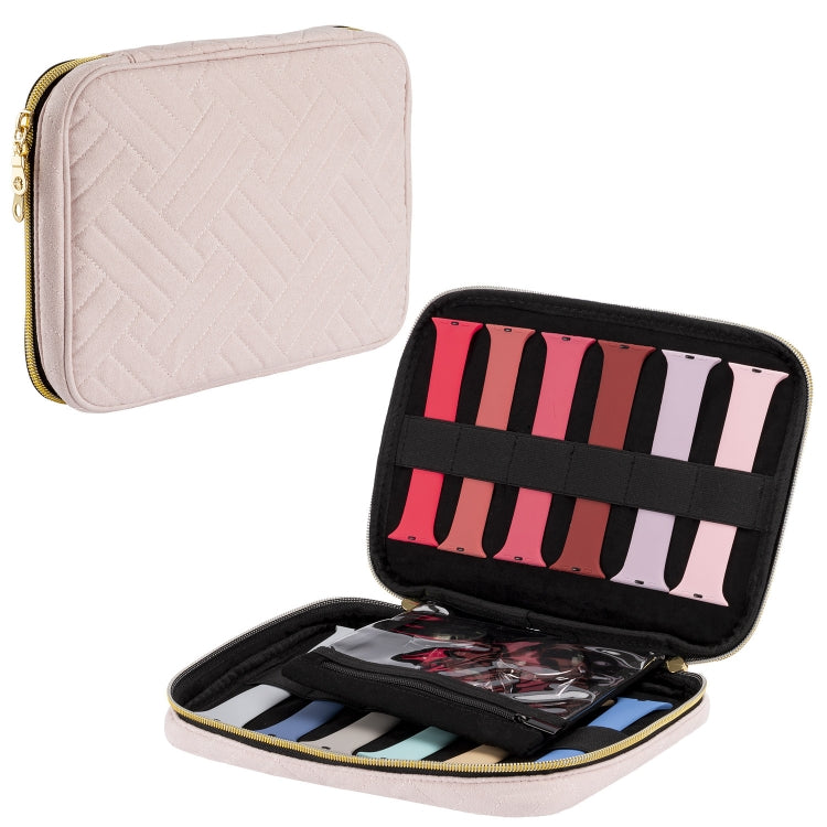 Custodia per accessori per orologi con cinturino in velluto, Blue S, Black S, Pink S, Blue M, Black M, Pink M, Blue L, Black L, Pink L