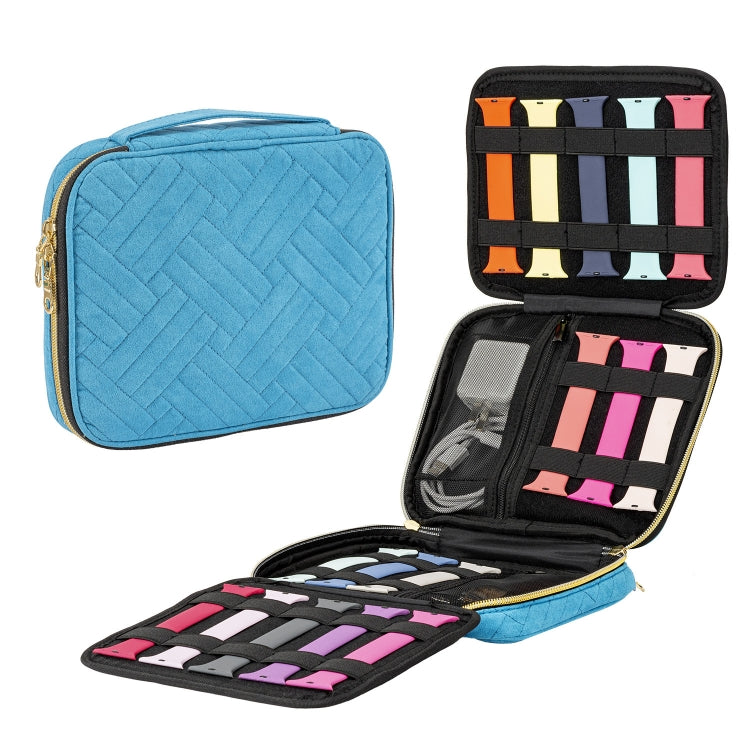 Custodia per accessori per orologi con cinturino in velluto, Blue S, Black S, Pink S, Blue M, Black M, Pink M, Blue L, Black L, Pink L