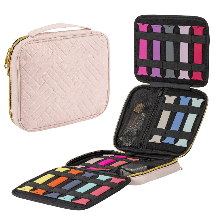 Custodia per accessori per orologi con cinturino in velluto, Blue S, Black S, Pink S, Blue M, Black M, Pink M, Blue L, Black L, Pink L