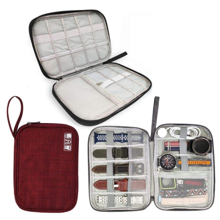 Borsa da viaggio per cavi dati con cinturino portatile, Red, Purple, Grey, Navy Blue, Black