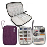 Borsa da viaggio per cavi dati con cinturino portatile, Red, Purple, Grey, Navy Blue, Black