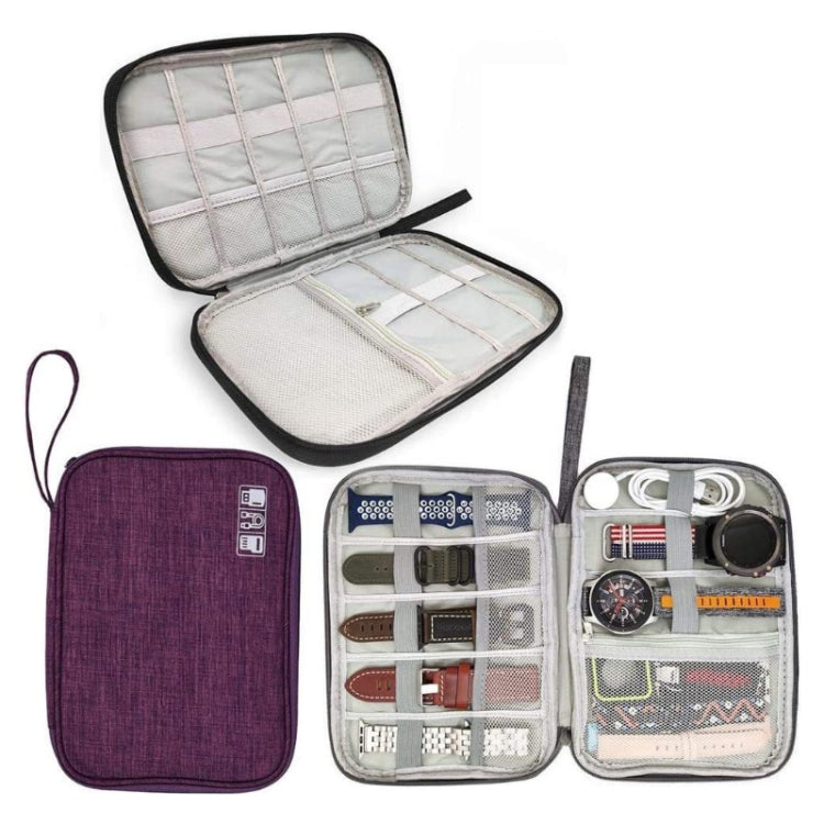 Borsa da viaggio per cavi dati con cinturino portatile, Red, Purple, Grey, Navy Blue, Black