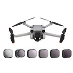 RCSTQ Accessori per filtri regolabili in lega di alluminio per DJI Mini 3 Pro, stile:, UV, CPL, ND8, ND16, ND32, ND64, 4 In 1 Set, 6 In 1 Set