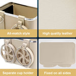 Scatola di carta per auto Scatola per braccioli appesa Scatola portabicchieri, Black Double Cup, Beige Double Cup