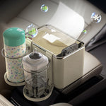 Scatola di carta per auto Scatola per braccioli appesa Scatola portabicchieri, Black Double Cup, Beige Double Cup