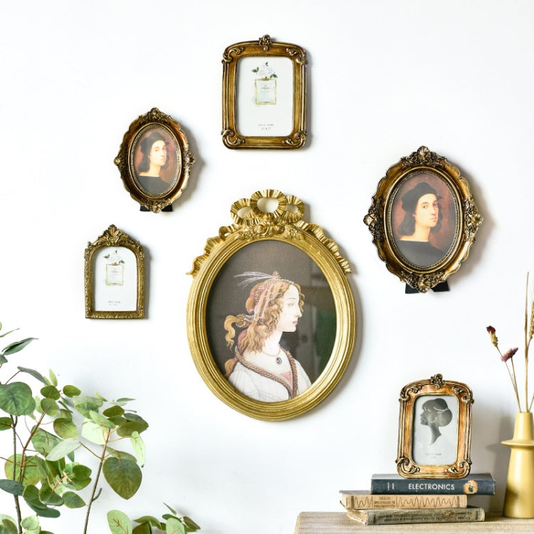 Cornici per foto di decorazioni per la casa in finto legno retrò, specifiche:, Square-6 inches, Square-7 inches, Arched-6 inches, Arched-7 inches, Oval-6 inches, Oval-7 inches, Bow Round Box, A Model, B Model, C Model, D Model