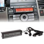 Display elettronico a LED a doppia temperatura interna ed esterna + orologio + tensione, 4 in 1 Orange+Blue