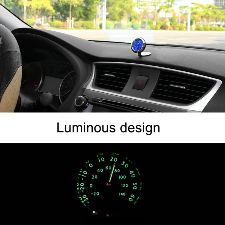 Ornamenti in metallo per termometro per auto con luce notturna, Gold Thermometer, Black Thermometer, Blue Thermometer