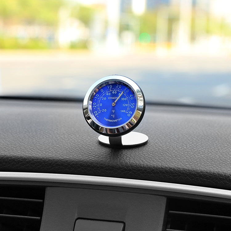 Ornamenti in metallo per termometro per auto con luce notturna, Gold Thermometer, Black Thermometer, Blue Thermometer