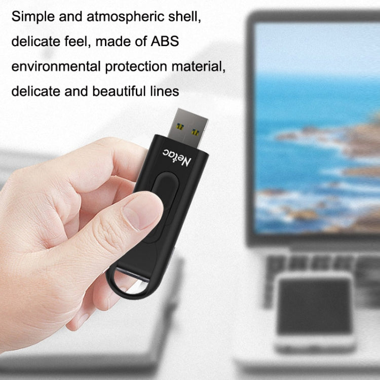 Unità flash USB Netac U309 ad alta velocità USB 3.0 crittografata push-pull, 16GB, 32GB, 64GB, 128GB, 256GB, 512GB