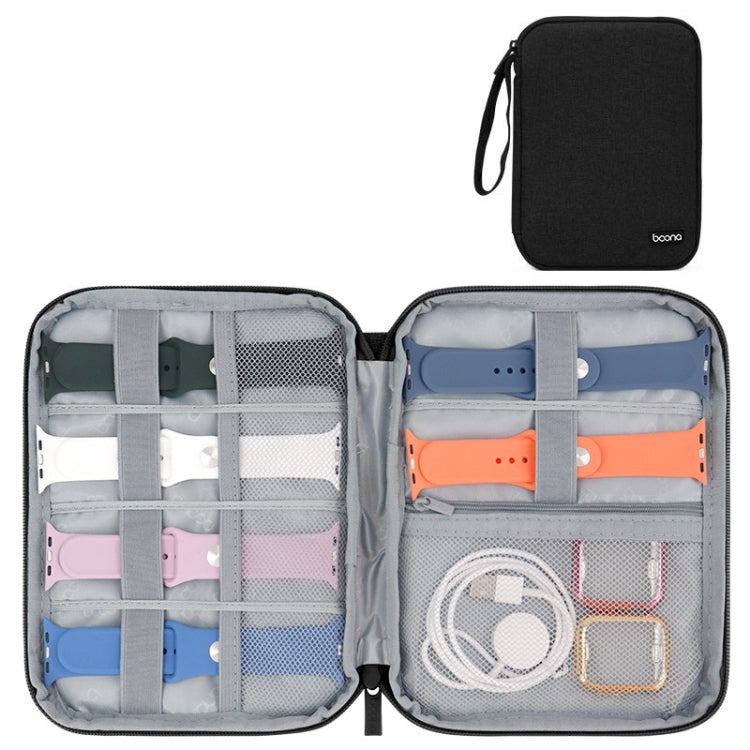 Boona Smart Watch Strap Data Cable Custodia portatile per Apple Watch, Small (Gray), Small (Black), Large (Gray), Large (Black)